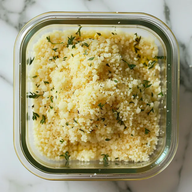 Couscous mit Olivenöl und Zitrone