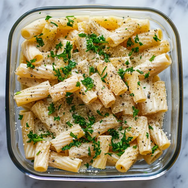 Cremige Knoblauch-Parmesan-Nudeln
