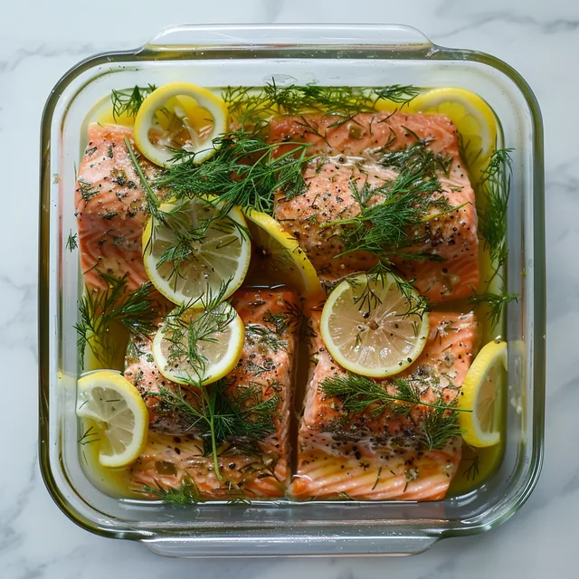 Lachs aus dem Ofen mit Zitrone und Kräutern