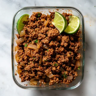 Hackfleisch mit Kreuzkümmel und Limette