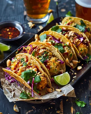Taco-Bites mit Artischocke und Aubergine