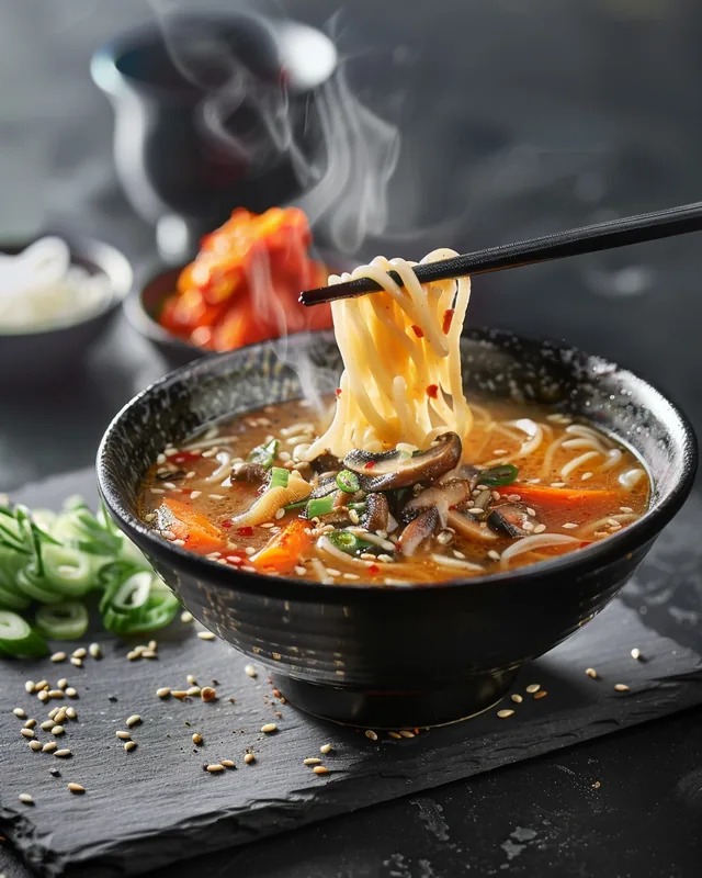Shiitake-Nudelsuppe
