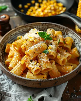 Herbstliche cremige Rigatoni