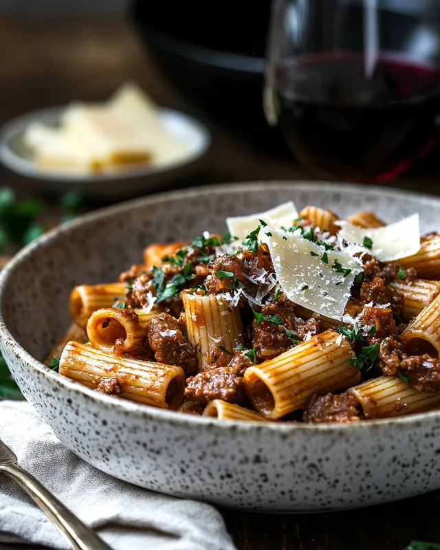 Pasta mit Wurst-Fenchel-Ragù