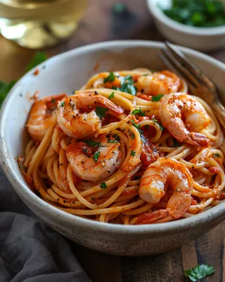Knoblauch-Garnelen-Pasta