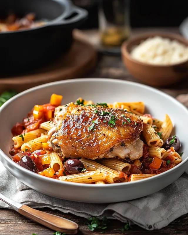 Toskanische Hähnchen-Penne