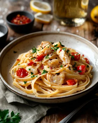 Knoblauch- und Krabben-Tagliatelle