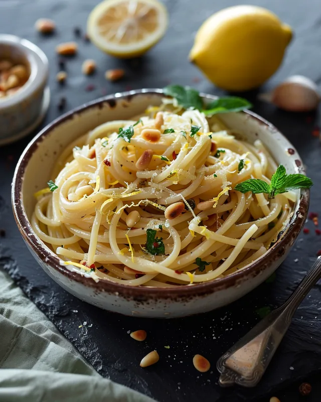 Zitronen-Kräuter-Artischocken-Pasta