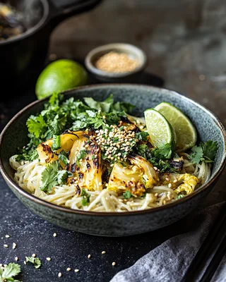 Kohl-Nudel-Bowl mit Röstaroma