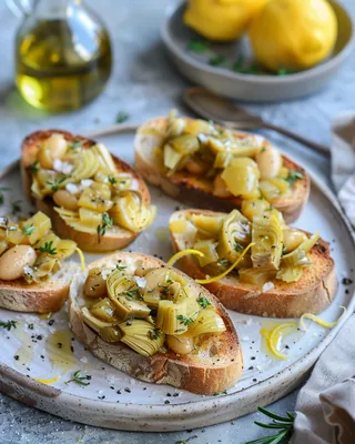 Artischocken- und Pinto-Bohnen-Pfanne