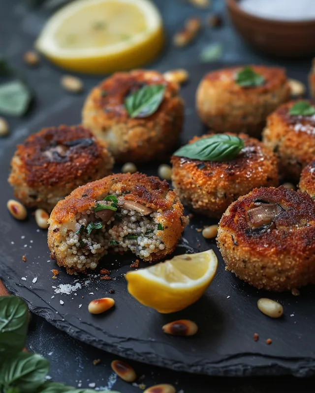 Pilz-Couscous-Bällchen