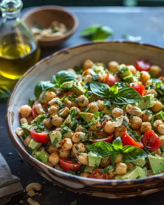 Mediterraner Kichererbsensalat