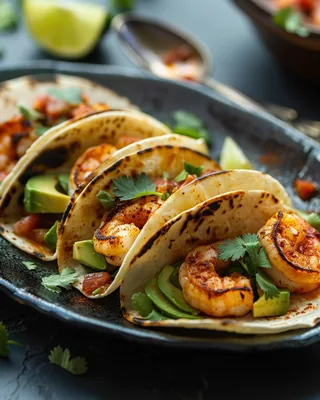 Garnelen-Tacos mit Avocadocreme
