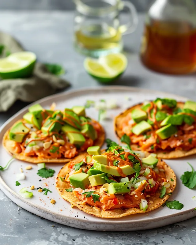 Thunfisch-Tostadas mit Avocado