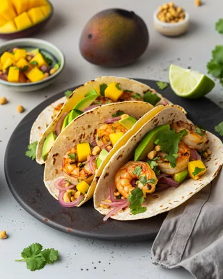 Garnelen-Tacos mit Mango-Avocado