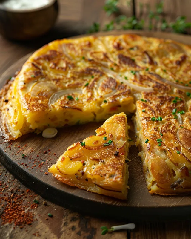 Spanische Tortilla mit Sardellen