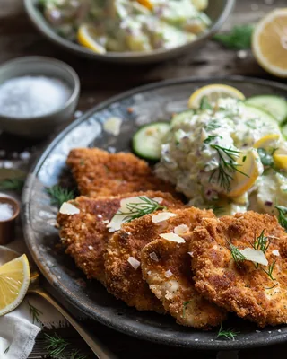 Hähnchenschnitzel & Kartoffelsalat