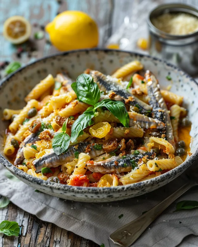 Cavatelli mit Sardinen & Zitrone