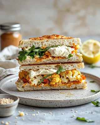 Blumenkohl-Tofu-Focaccia