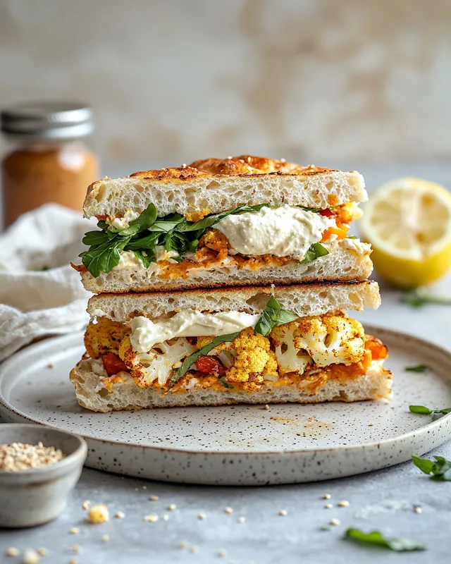 Blumenkohl-Tofu-Focaccia