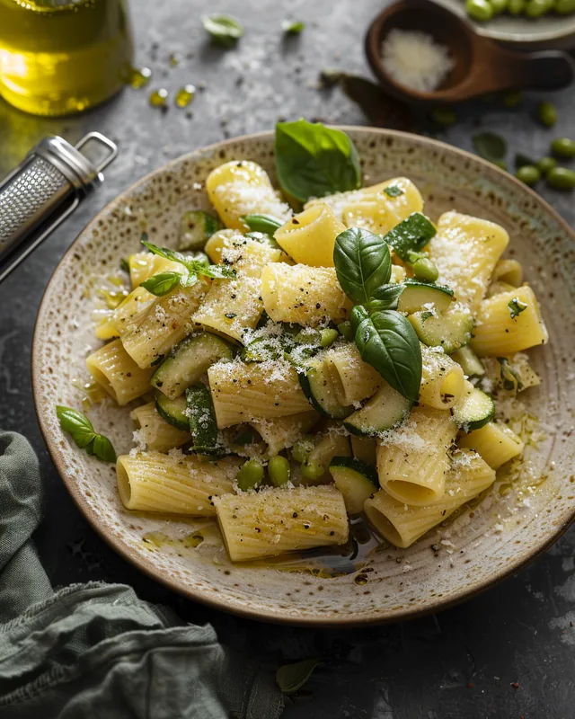 Basilikum-Zucchini-Pasta