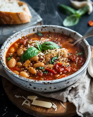Knoblauch-Tomaten-Bohneneintopf