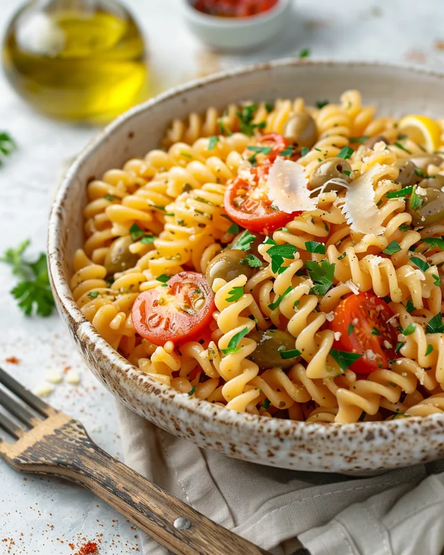 Mediterraner Pasta-Salat