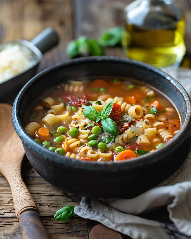 Toskanische Gemüse-Pasta-Suppe