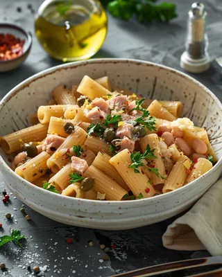 Pasta mit Thunfisch & Bohnen