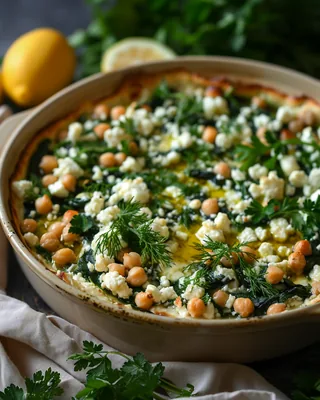 Kichererbsenauflauf mit Feta