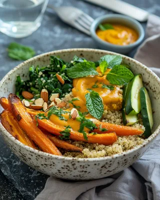 Karotten-Quinoa-Bowl