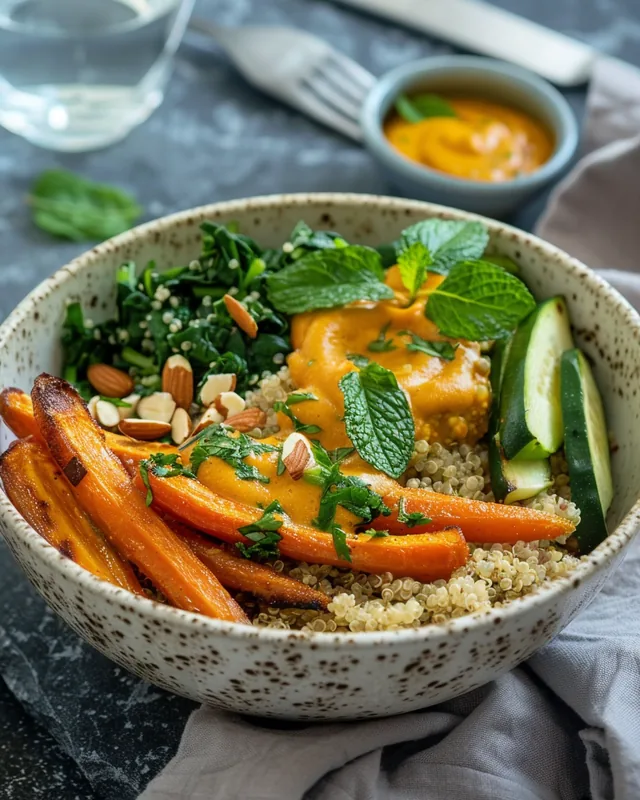 Karotten-Quinoa-Bowl