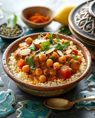 Marokkanischer Bohnen‑& Couscous‑Eintopf