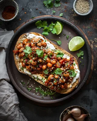 Sesam-Pintobohnen-Toasts