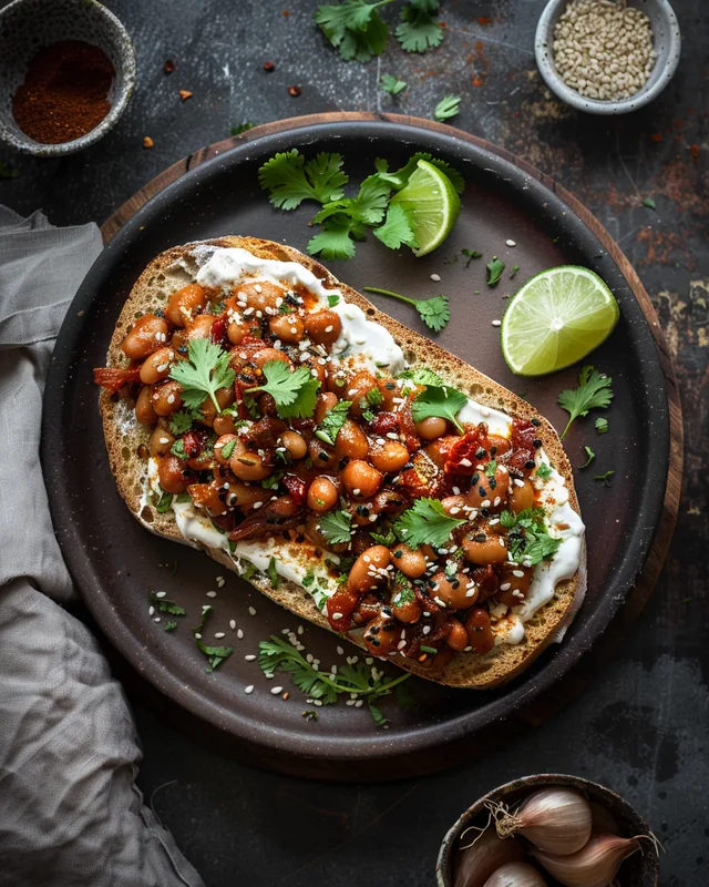 Sesam-Pintobohnen-Toasts