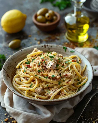 Würzige Thunfisch-Pasta