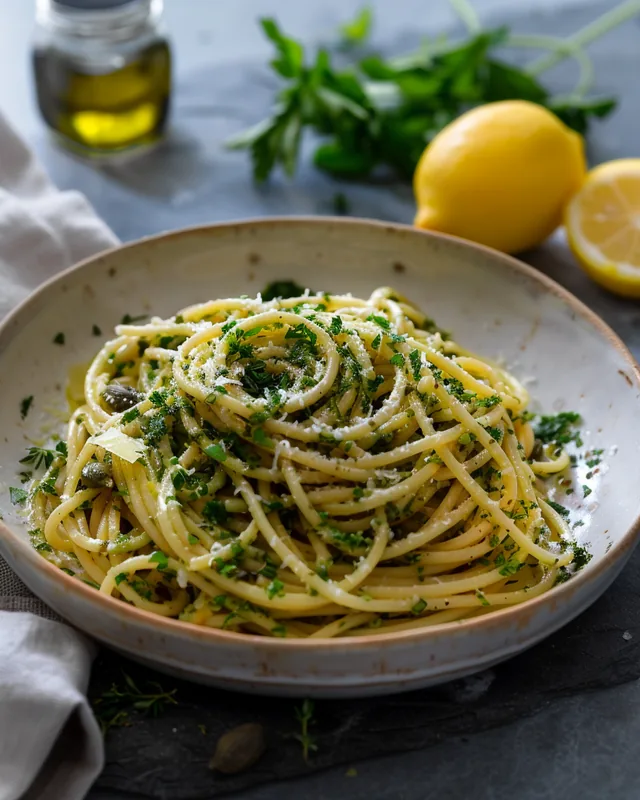 Kräuter- und Sardellen-Pasta
