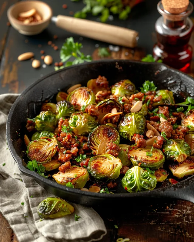 Rosenkohl mit Chorizo