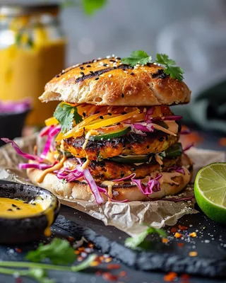 Vegetarische Krautsalat-Burger