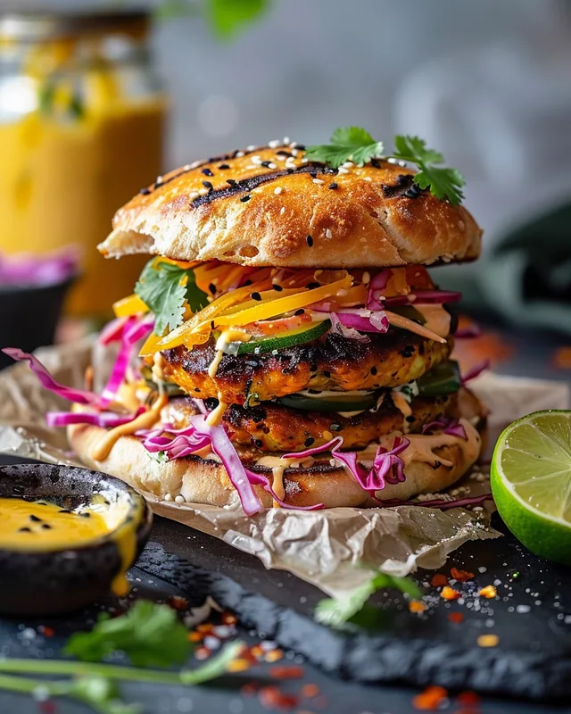 Vegetarische Krautsalat-Burger