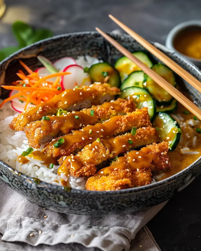 Katsu-Curry-Bowl mit Pickles