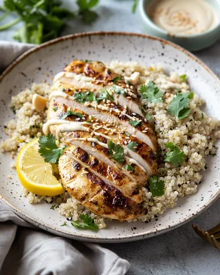 Zitronen-Kräuter-Hähnchen mit Quinoa