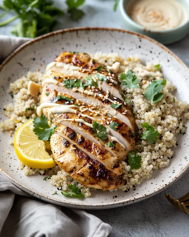 Zitronen-Kräuter-Hähnchen mit Quinoa