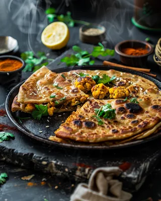 Gefüllte Paratha-Taschen