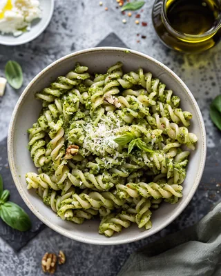 Pasta mit Grünkohl-Walnuss-Pesto