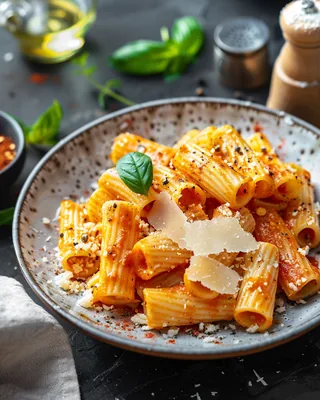 Pasta mit gerösteter Paprika-Creme