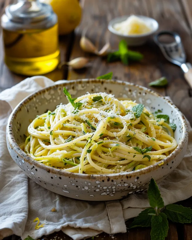 Zucchini & Minze Pasta