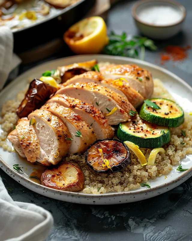 Ofen-Hähnchen mit Quinoa