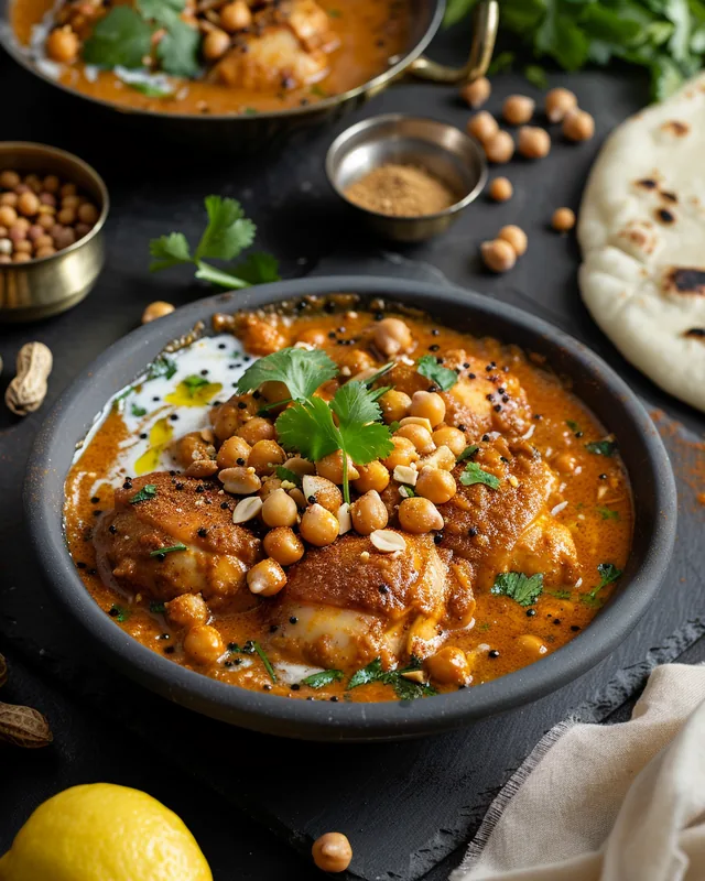 Hähnchen- und Kichererbsen-Korma