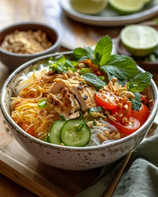 Thai-Hähnchen-Vermicelli-Salat